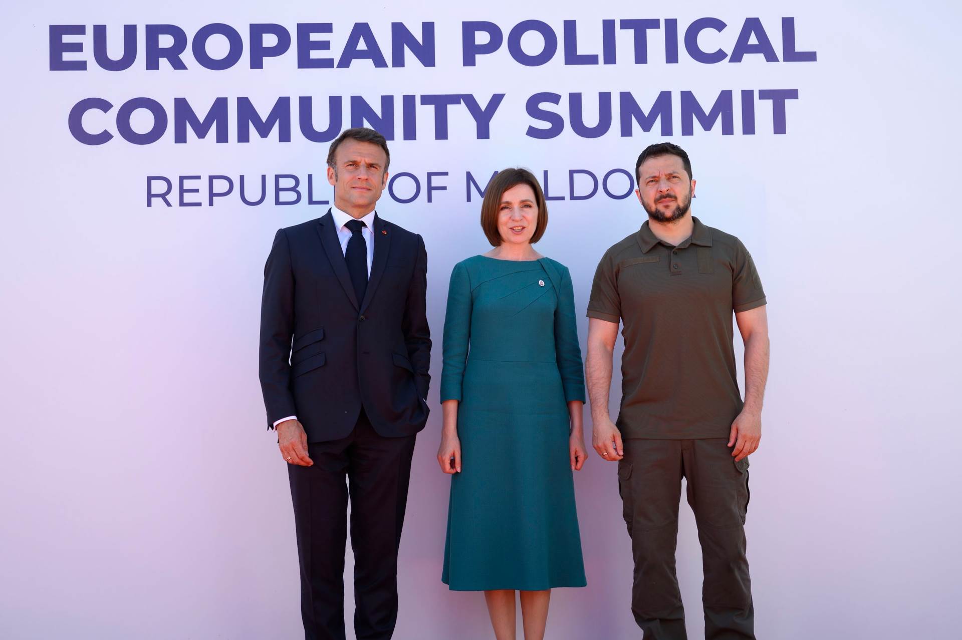  Macron, Sandu i Zelenski 