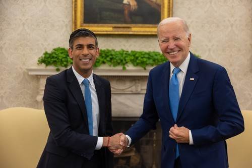 Rishi Sunak i Joe Biden Rishi Sunak i Joe Biden