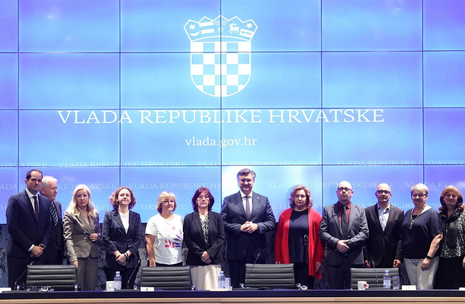Andrej Plenković i sindikalci Andrej Plenković i sindikalci