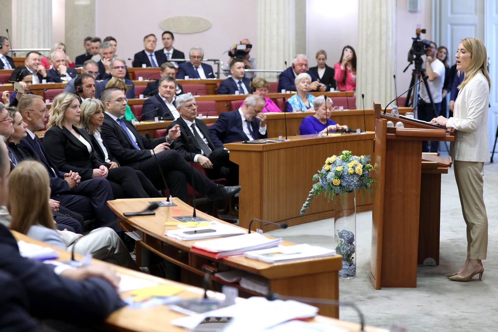 Roberta Metsola u Saboru Roberta Metsola u Saboru