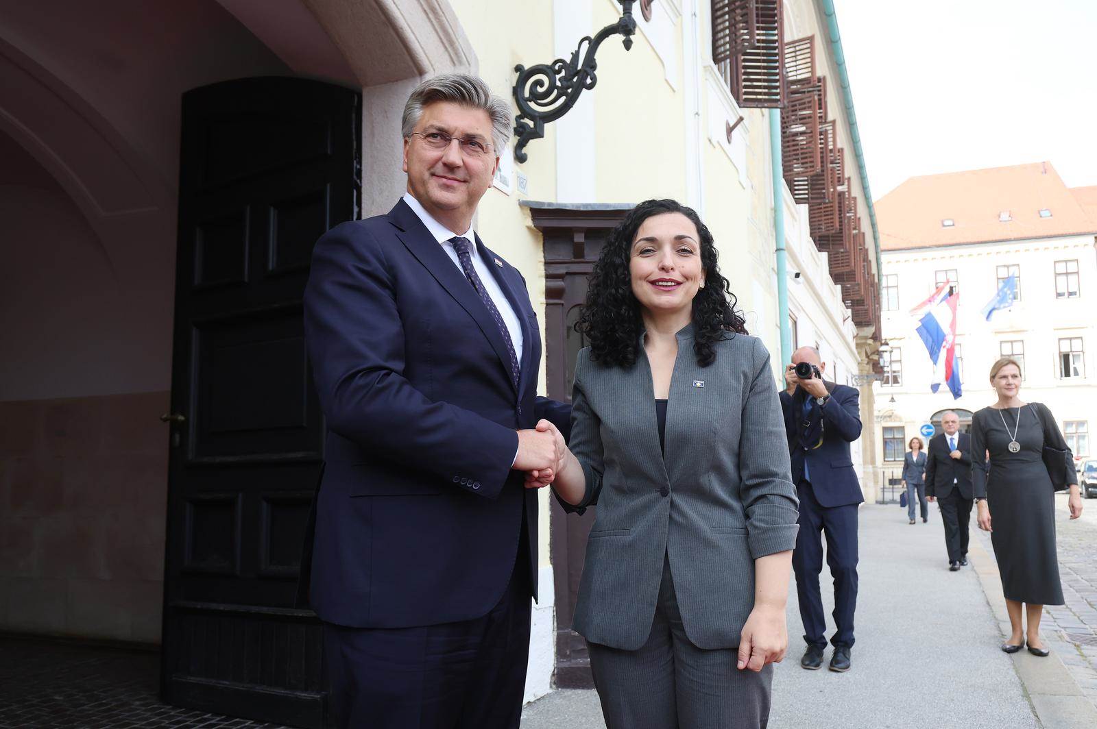 Andrej Plenković i Vjosa Osmani Andrej Plenković i Vjosa Osmani