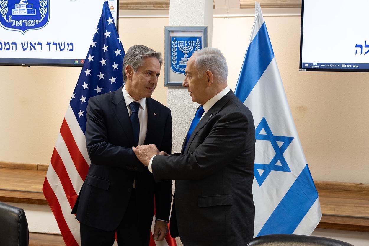  Antony Blinken i Benjamin Netanyahu 