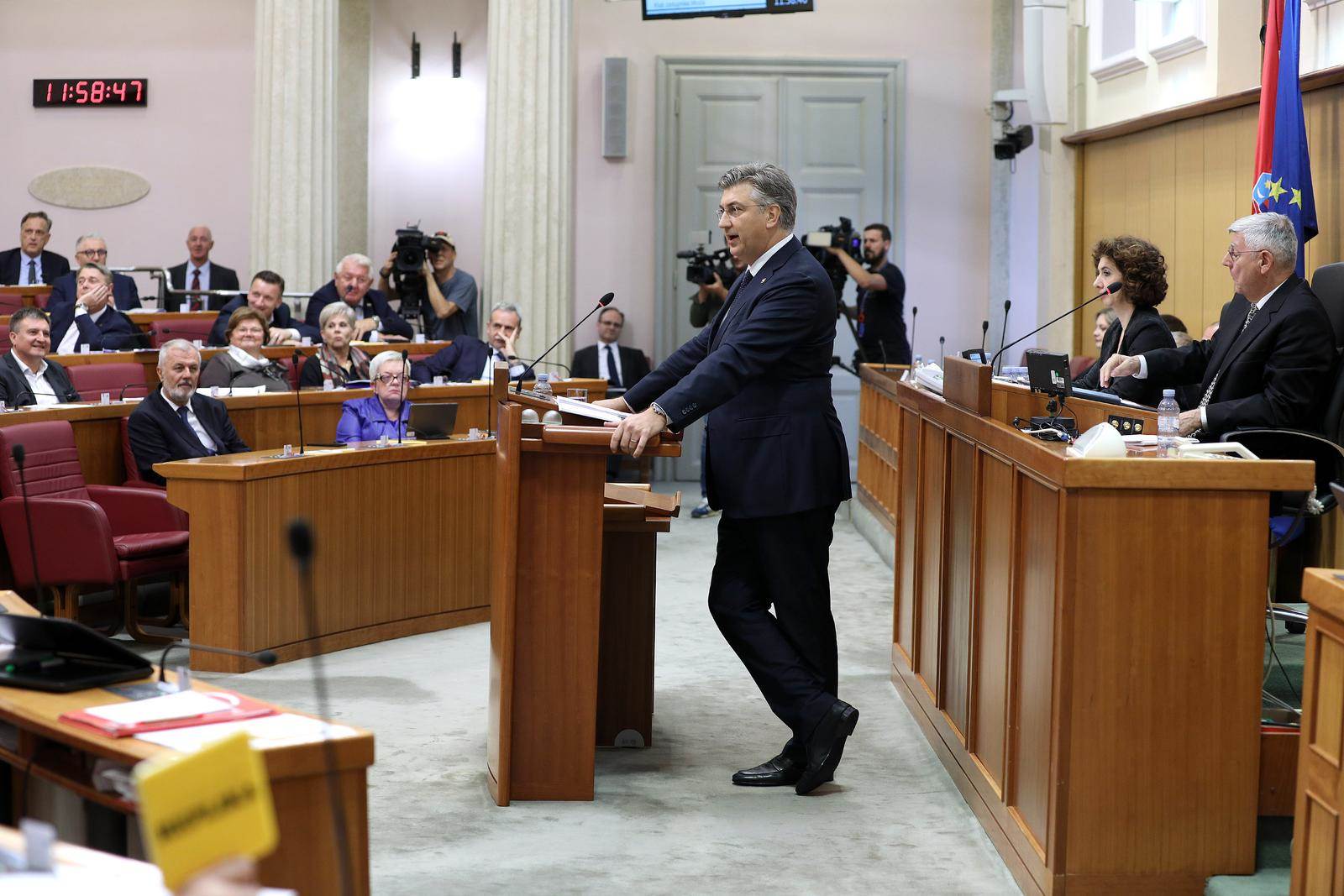 Premijer Andrej Plenković u Saboru Premijer Andrej Plenković u Saboru