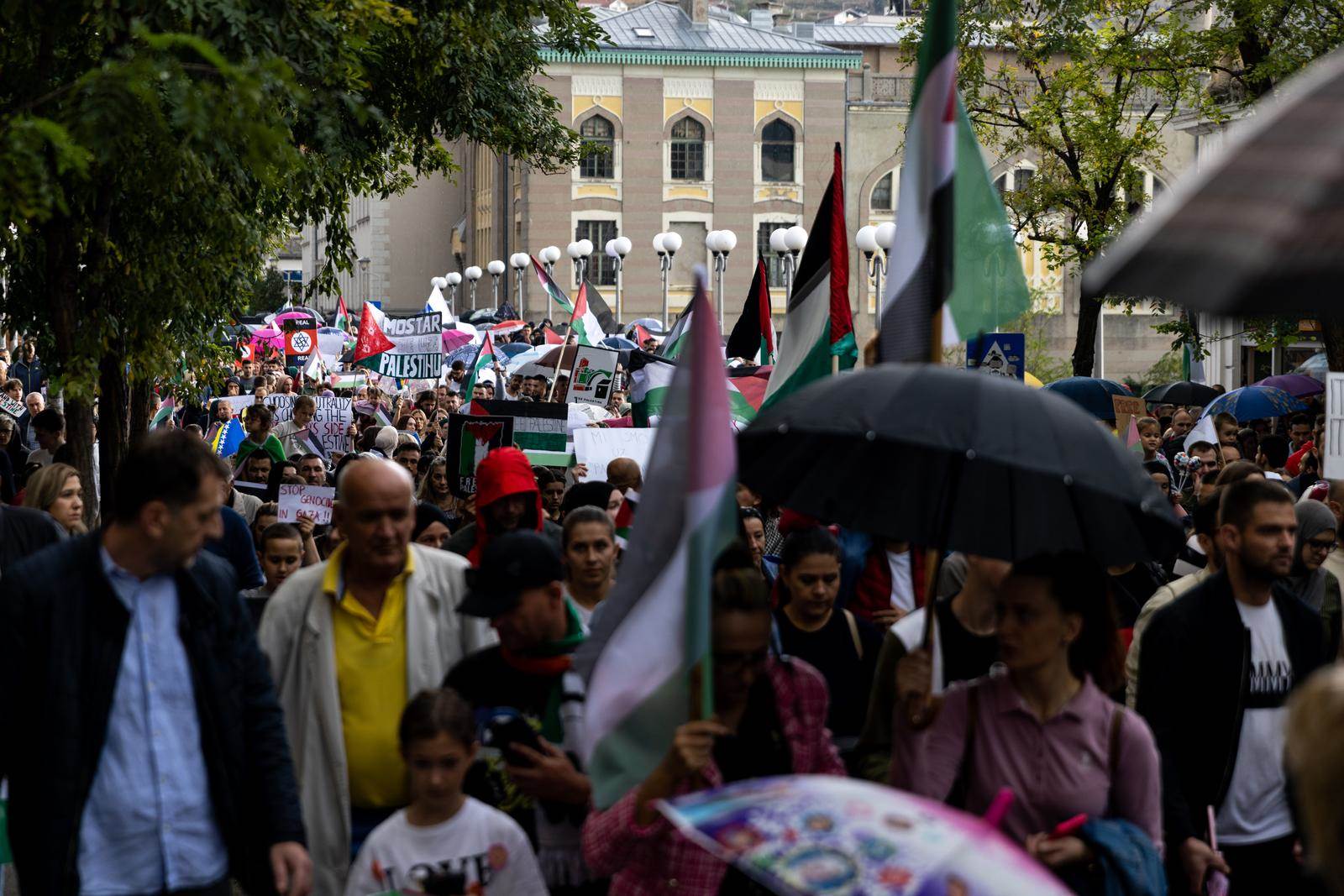 Skup podrške Palestini u istočnom dijelu Mostara   Skup podrške Palestini u istočnom dijelu Mostara