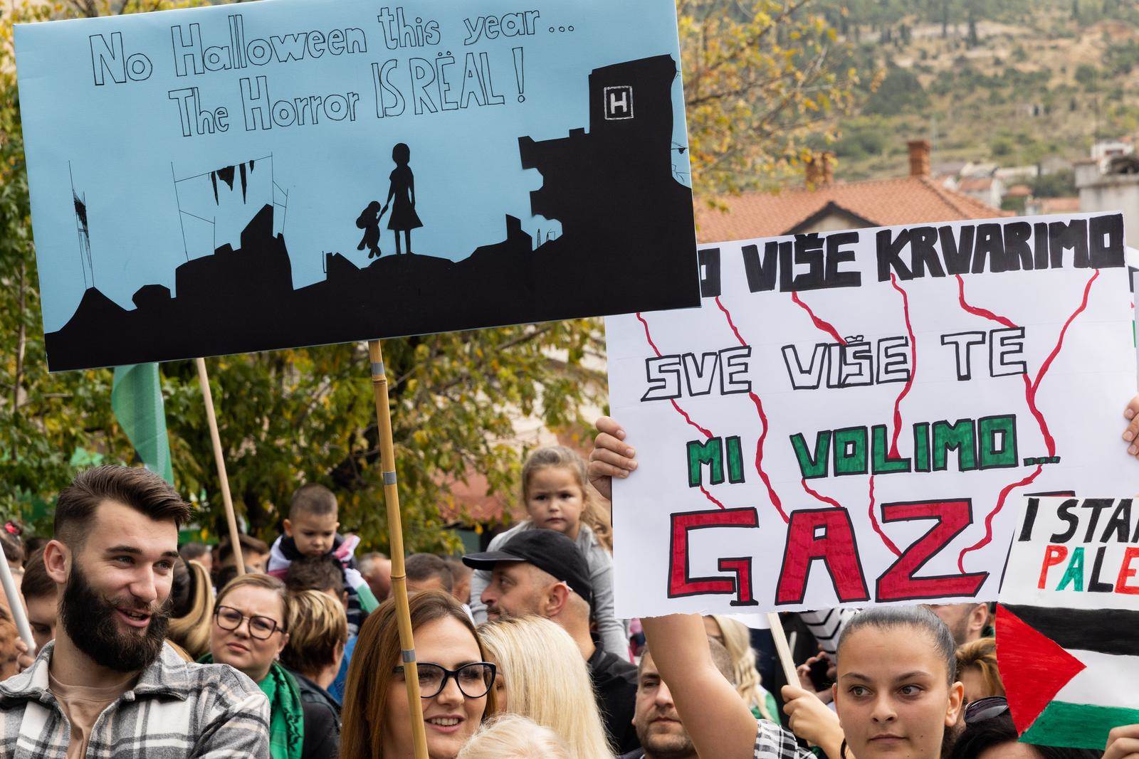 Skup podrške Palestini u istočnom dijelu Mostara   Skup podrške Palestini u istočnom dijelu Mostara