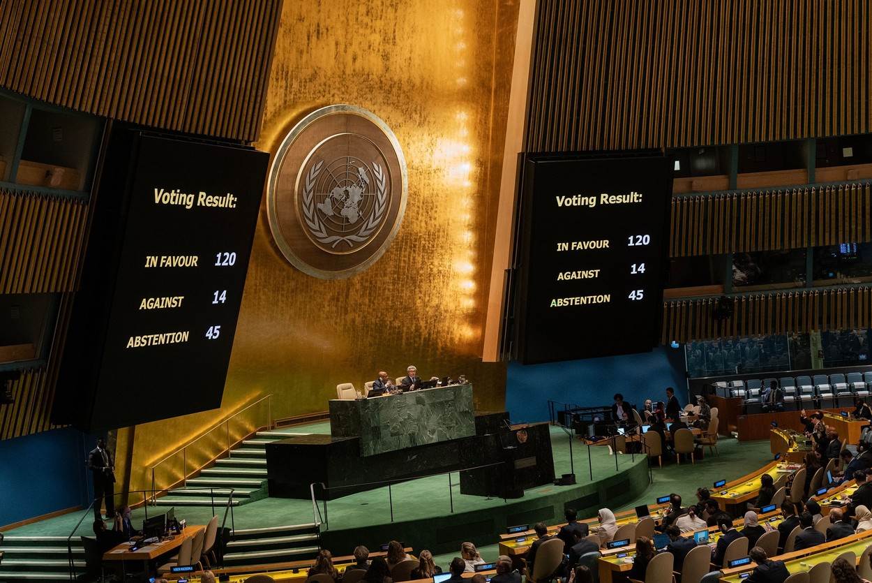  Glasanje u Općoj skupštini UN-a o rezoluciji o primirju u Gazi 