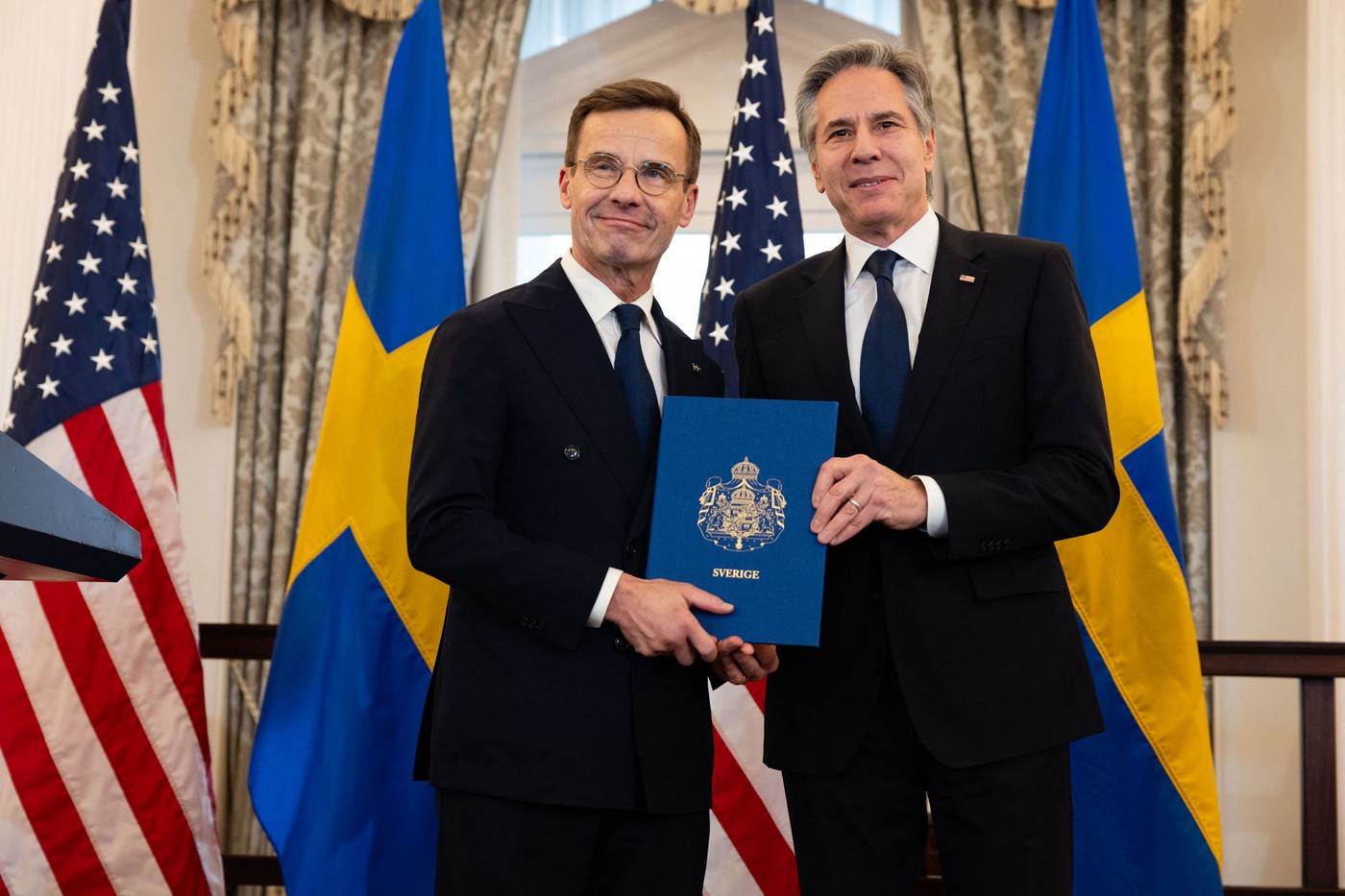 Ulf Kristersson i Antony Blinken Ulf Kristersson i Antony Blinken
