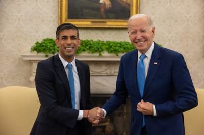 Rishi Sunak i Joe Biden Rishi Sunak i Joe Biden