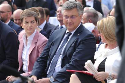 Ana Brnabić i Andrej Plenković u Subotici Ana Brnabić i Andrej Plenković u Subotici