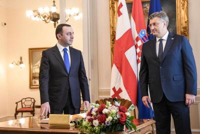 Irakli Garibašvili i Andrej Plenković Irakli Garibašvili i Andrej Plenković