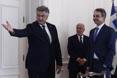 Andrej Plenković i Kyriakos Mitsotakis  Andrej Plenković i Kyriakos Mitsotakis