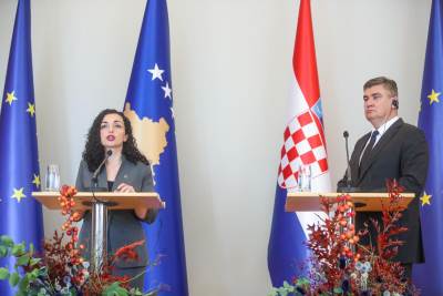 Vjosa Osmani i Zoran Milanović  Vjosa Osmani i Zoran Milanović