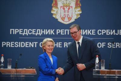 Ursula von der Leyen i Aleksandar Vučić  Ursula von der Leyen i Aleksandar Vučić