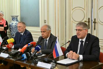 Davor Božinović, Matteo Piantedosi i Boštjan Poklukar Davor Božinović, Matteo Piantedosi i Boštjan Poklukar