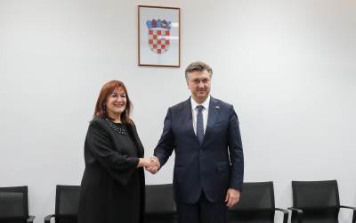 Dubravka Šuica i Andrej Plenković 