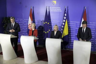 Predstavnici EU s predsjedateljicom Vijeća ministara BiH Borjanom Krišto Predstavnici EU s predsjedateljicom Vijeća ministara BiH Borjanom Krišto