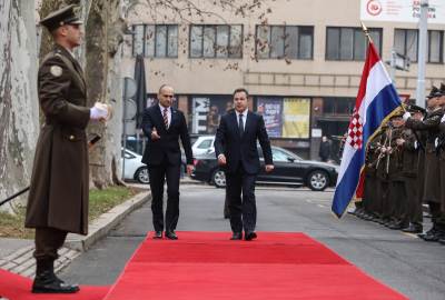 Ministri obrane Hrvatske i Albanije Ivan Anušić i Niko Peleshi 