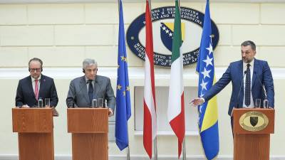 Šefovi diplomacija Austrije i Italije u Sarajevu 