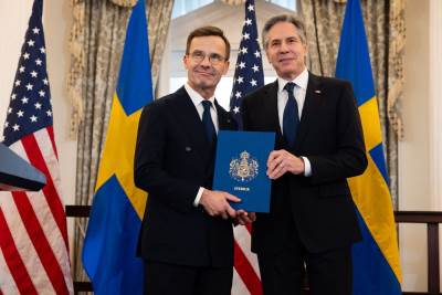 Ulf Kristersson i Antony Blinken Ulf Kristersson i Antony Blinken