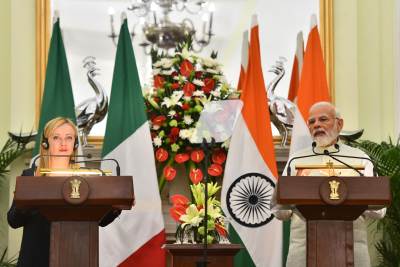 Giorgia Meloni i Narendra Modi Giorgia Meloni i Narendra Modi
